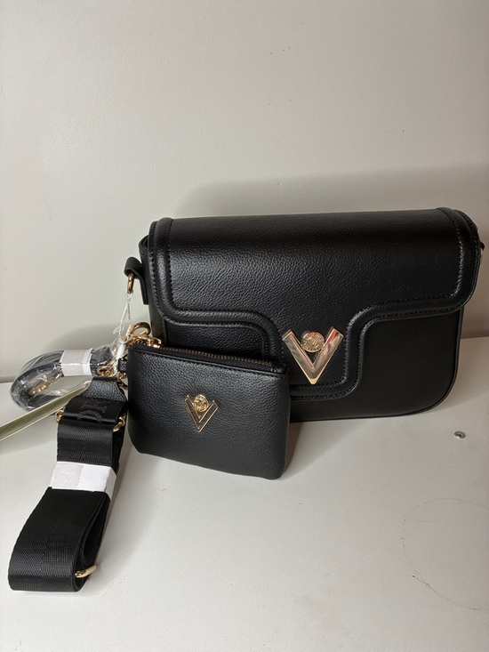 Valentino Orlandi Handbags - Valentino Orlandi Black Crossbody Bag with Matching Coin Pouch NWT